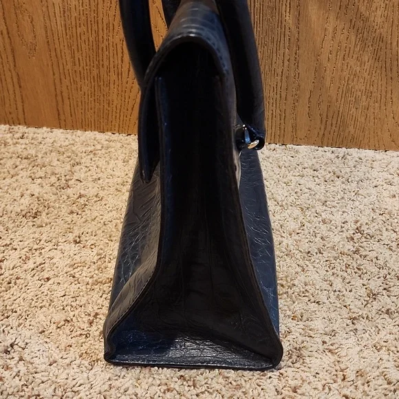 EUC Kate Spade Orchard Valley Sinclair Shoulder Bag Tote Croc Embossed Leather - Picture 2 of 8